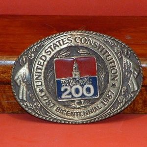 US Constitution 200 Anniversary Belt Buckle